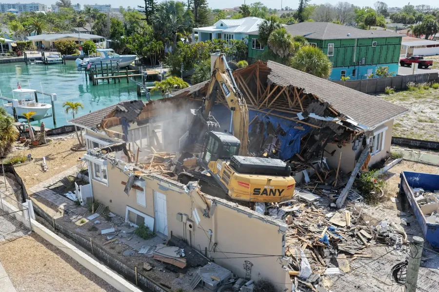 Residential demolition in Southwest Florida